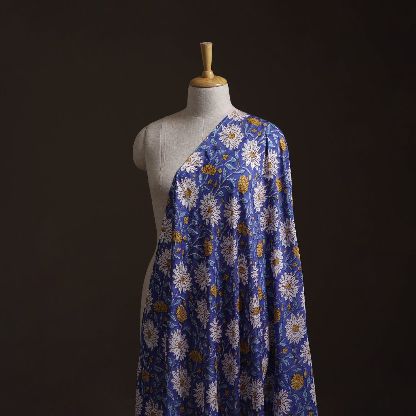 Sanganeri Hand Block Print Modal Silk Fabric 19