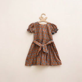 Pure Cotton Girls Frock Dress in Sanganeri Floral Prints (3-4 Years) 18