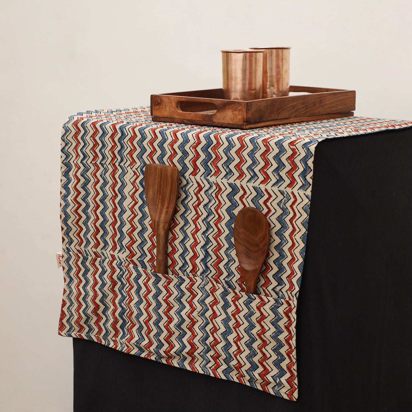 Handmade Fridge Top Cover with Multiple Pockets 42