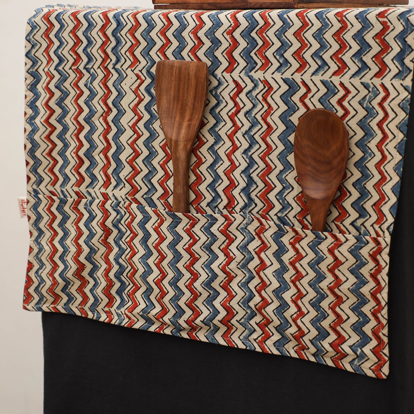 Handmade Fridge Top Cover with Multiple Pockets 42