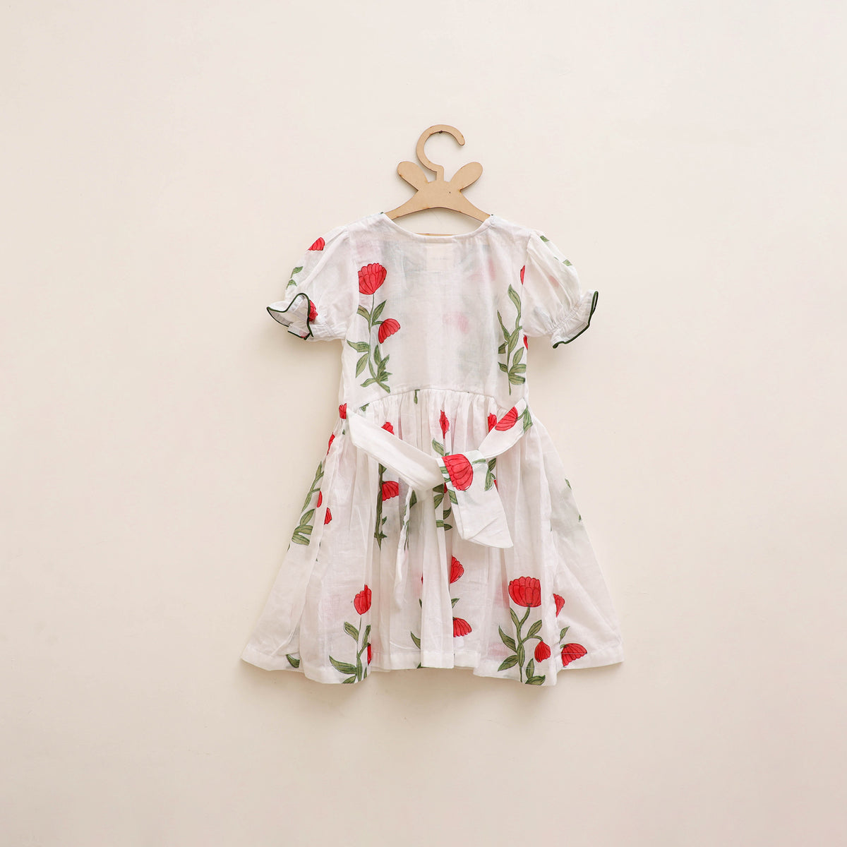 Pure Cotton Girls Frock Dress in Sanganeri Floral Prints (3-4 Years) 19