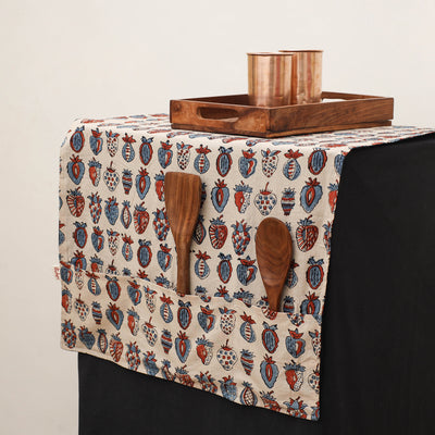 Handmade Fridge Top Cover with Multiple Pockets 44