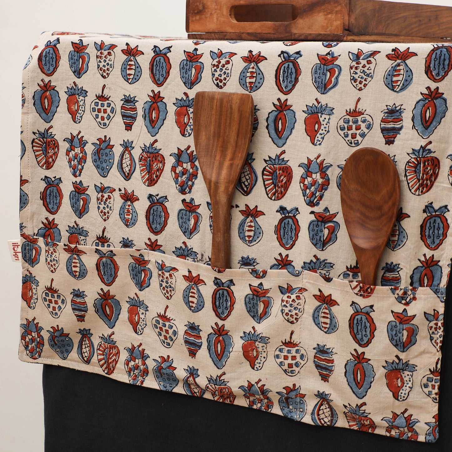 Handmade Fridge Top Cover with Multiple Pockets 44
