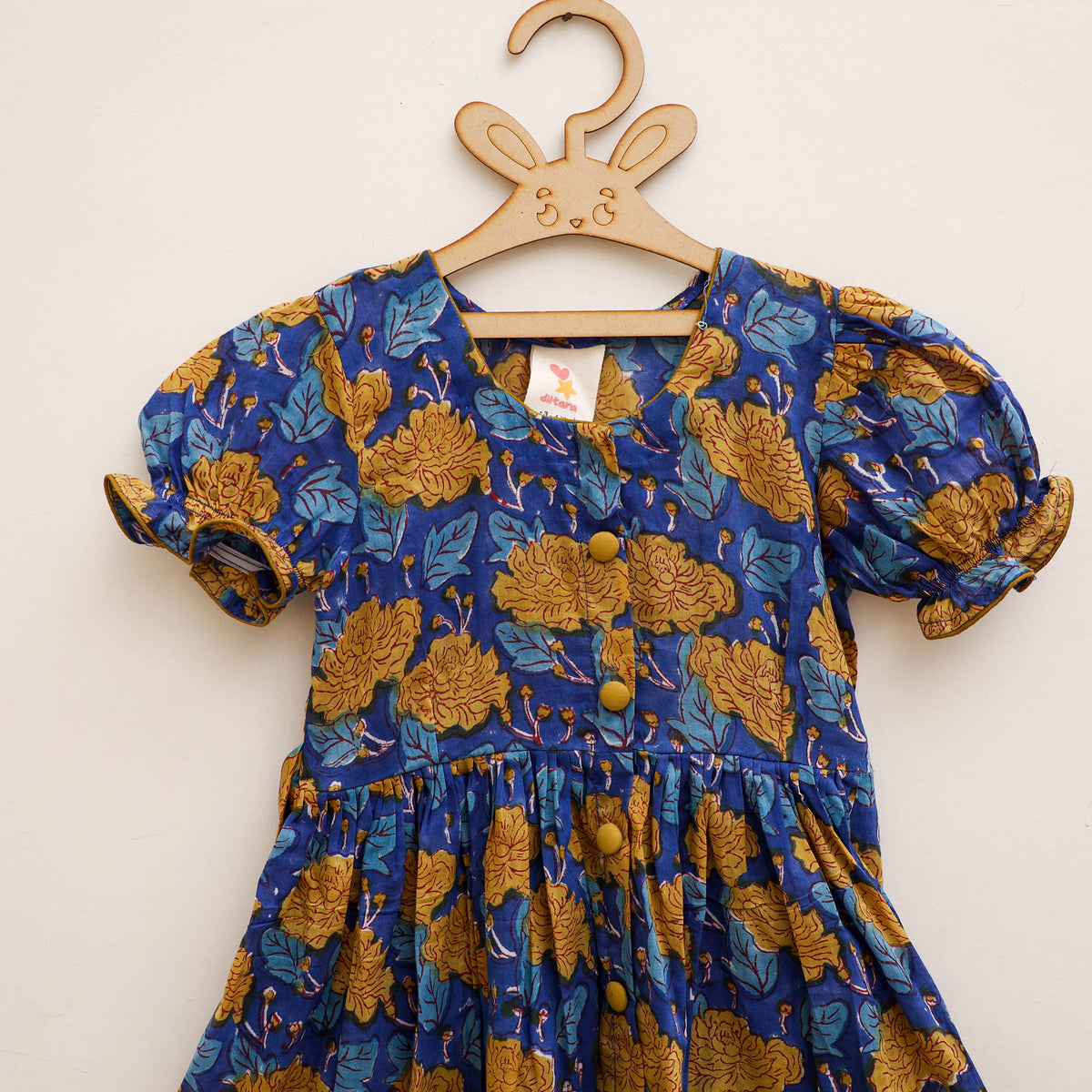 Pure Cotton Girls Frock Dress in Sanganeri Floral Prints (3-4 Years) 20