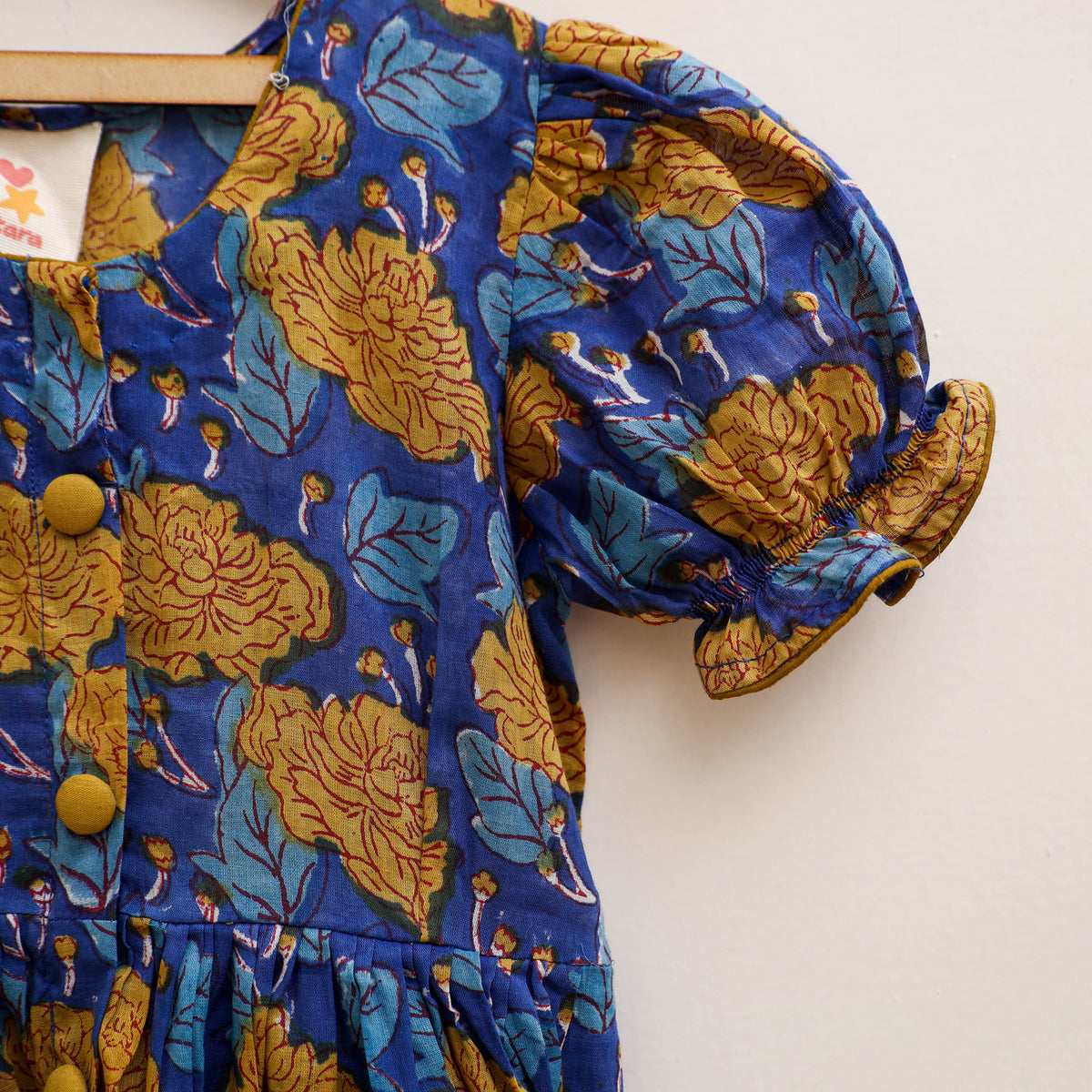 Pure Cotton Girls Frock Dress in Sanganeri Floral Prints (3-4 Years) 20