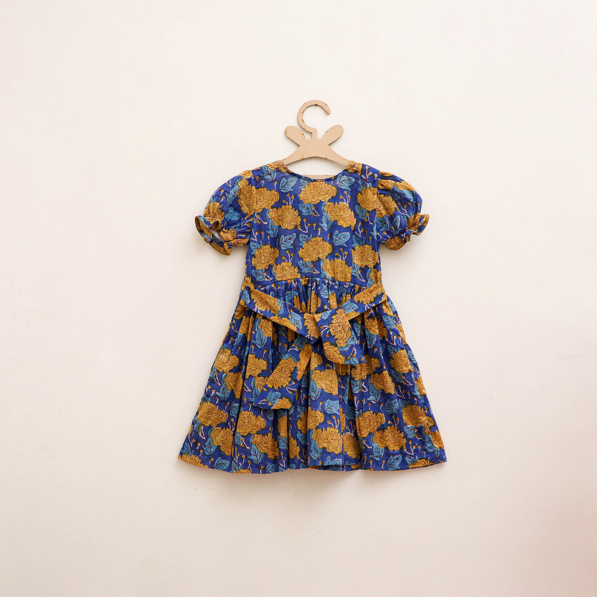 Pure Cotton Girls Frock Dress in Sanganeri Floral Prints (3-4 Years) 20