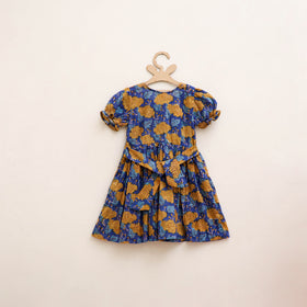 Pure Cotton Girls Frock Dress in Sanganeri Floral Prints (3-4 Years) 20