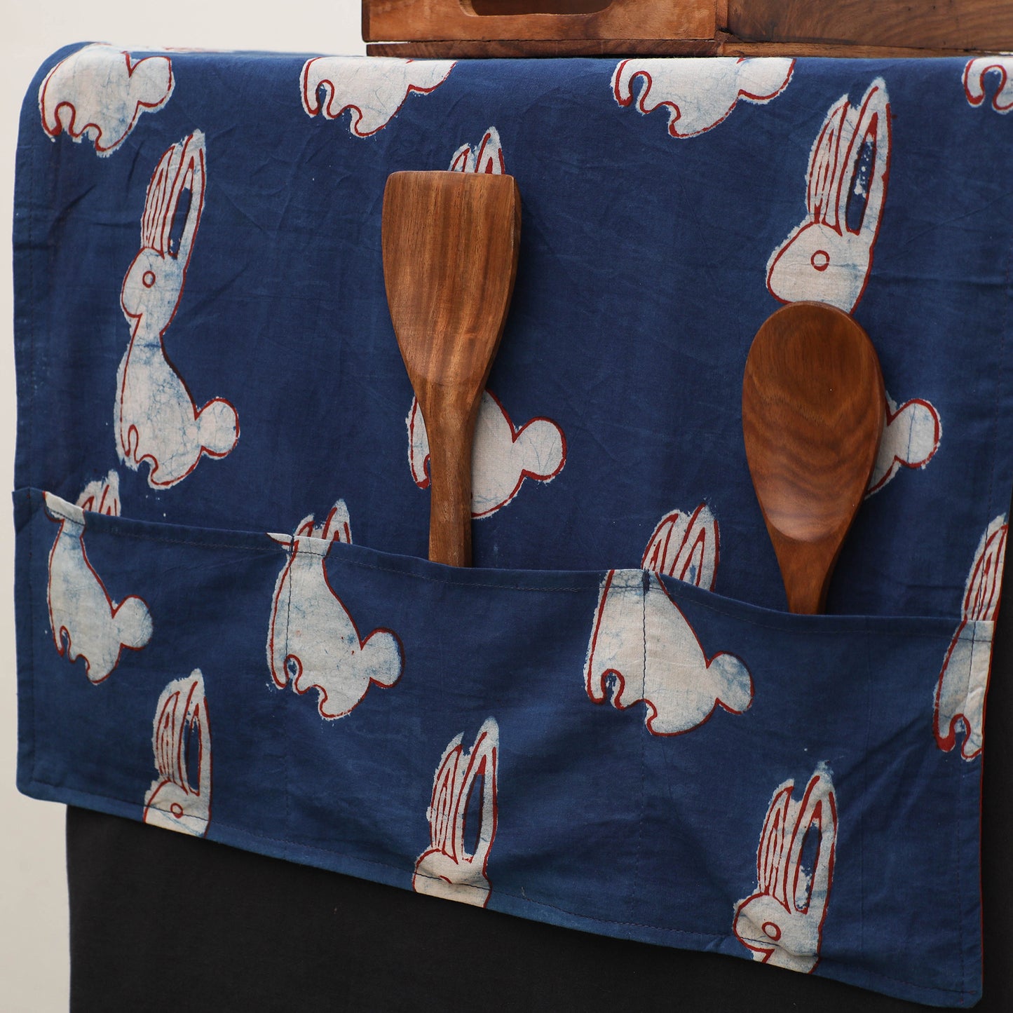 Handmade Fridge Top Cover with Multiple Pockets 46