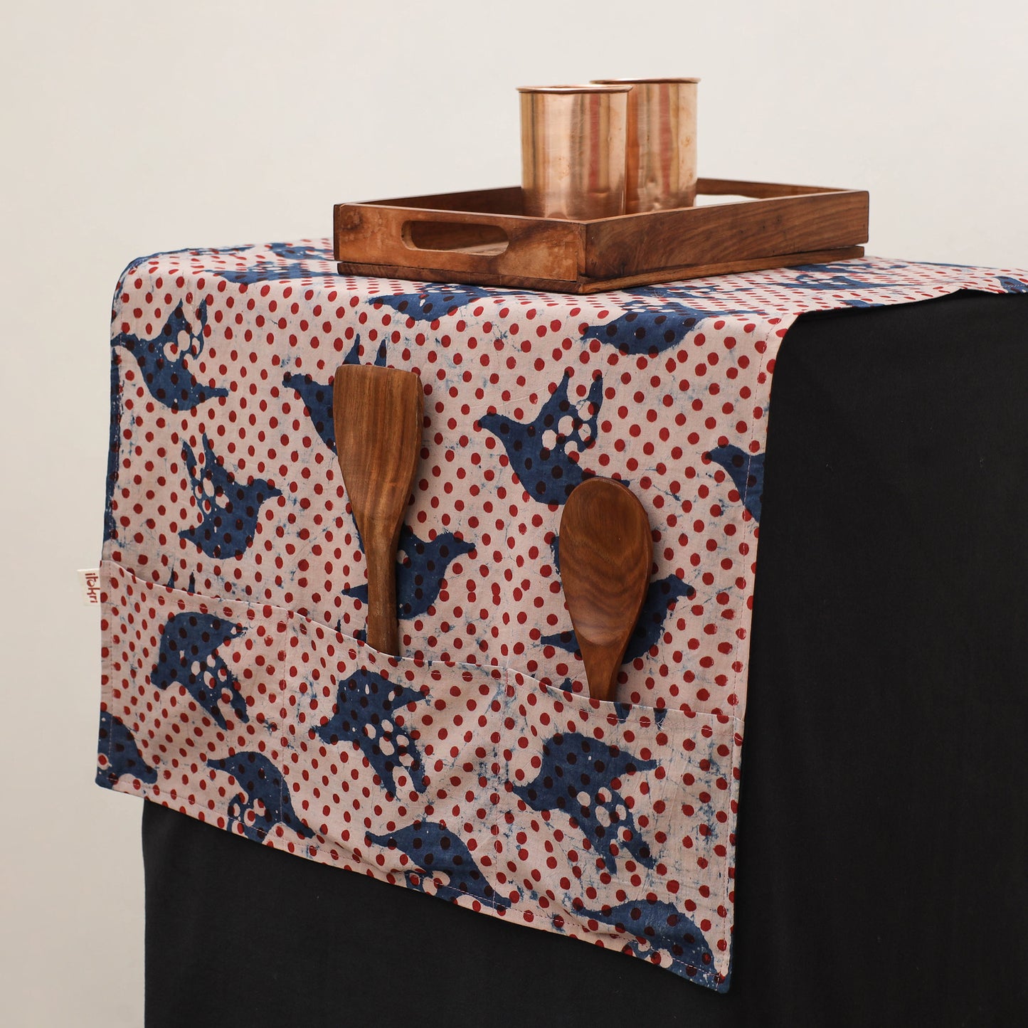 Handmade Fridge Top Cover with Multiple Pockets 47