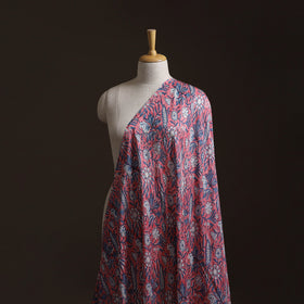 Pink - Sanganeri Hand Block Print Modal Silk Fabric 10