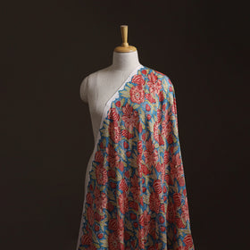Blue - Sanganeri Hand Block Print Modal Silk Fabric 08
