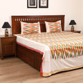 Pochampally Ikat Weave Cotton Double Bedsheet Set (108 x 90 in) 36