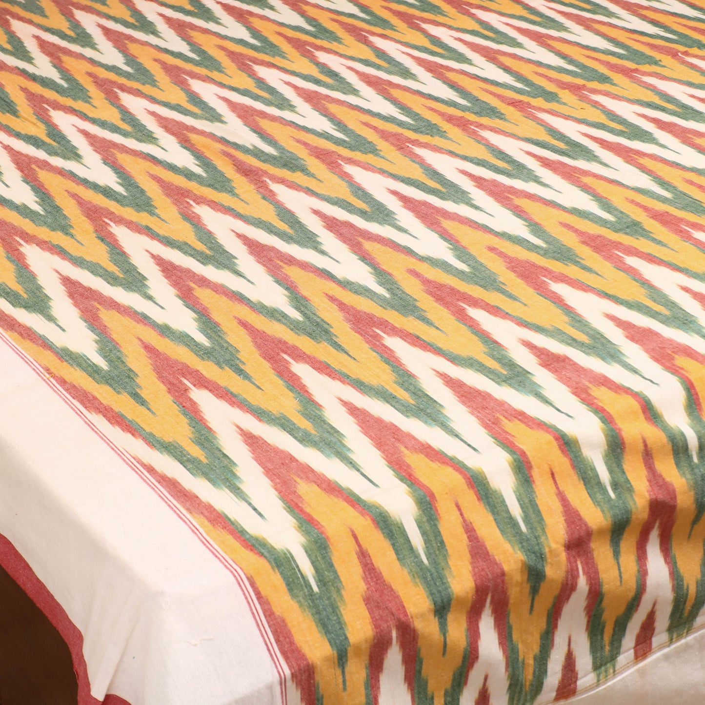 Pochampally Ikat Weave Cotton Double Bedsheet Set (108 x 90 in) 36