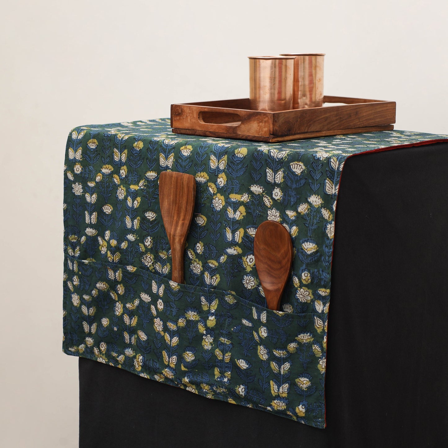 Handmade Fridge Top Cover with Multiple Pockets 50