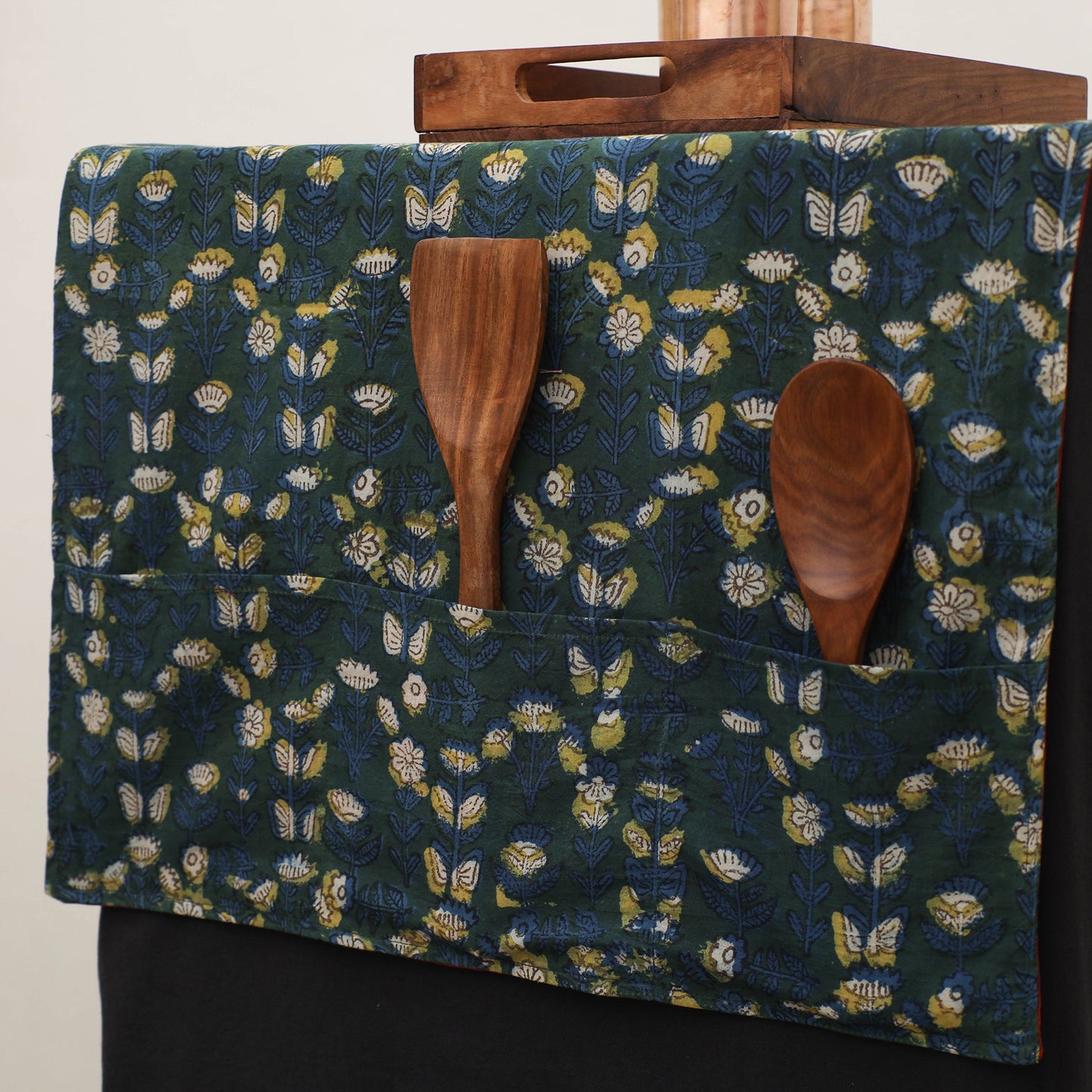 Handmade Fridge Top Cover with Multiple Pockets 50