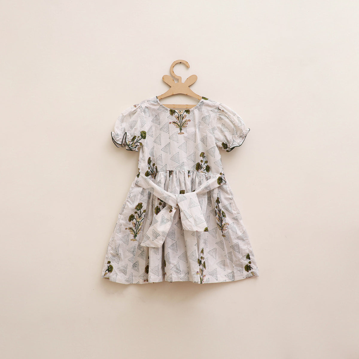 Pure Cotton Girls Frock Dress in Sanganeri Floral Prints (3-4 Years) 23