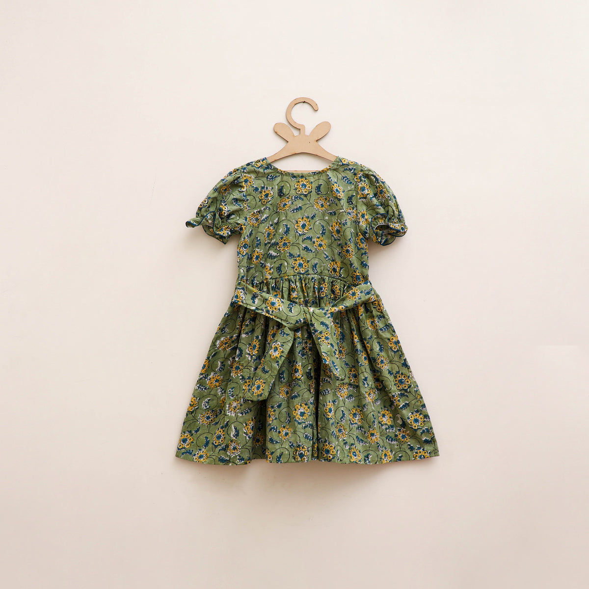 Pure Cotton Girls Frock Dress in Sanganeri Floral Prints (3-4 Years) 24