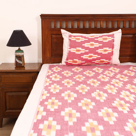 Pochampally Ikat Weave Cotton Double Bedsheet Set (108 x 90 in) 38