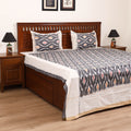 Pochampally Ikat Weave Cotton Double Bedsheet Set (108 x 90 in) 39