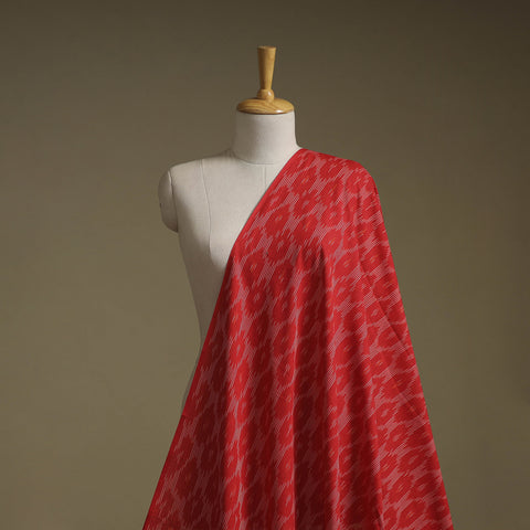 Red - Cotton Pochampally Ikat Fabric 06