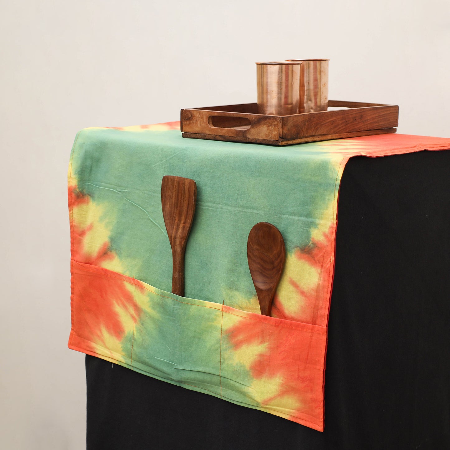 Handmade Fridge Top Cover with Multiple Pockets 57