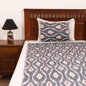 Pochampally Ikat Weave Cotton Double Bedsheet Set (108 x 90 in) 39