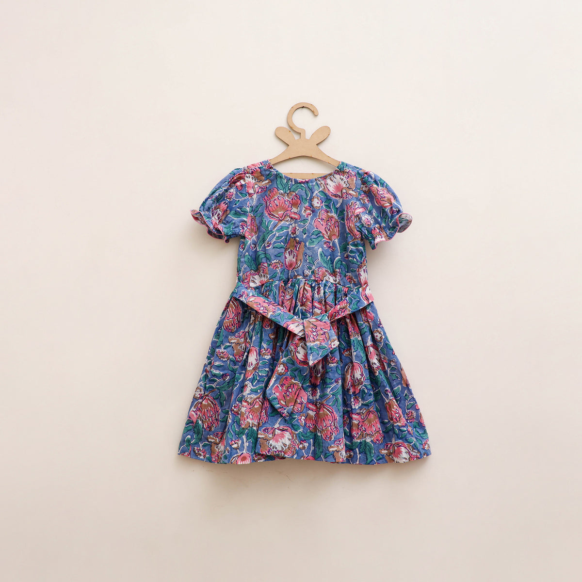 Pure Cotton Girls Frock Dress in Sanganeri Floral Prints (3-4 Years) 25