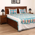 Pochampally Ikat Weave Cotton Double Bedsheet Set (108 x 90 in) 40