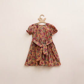 Pure Cotton Girls Frock Dress in Sanganeri Floral Prints (3-4 Years) 26