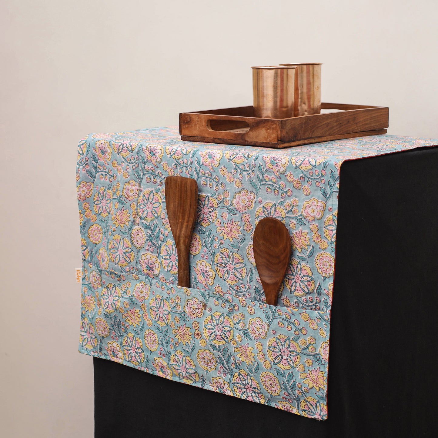 Handmade Fridge Top Cover with Multiple Pockets 64
