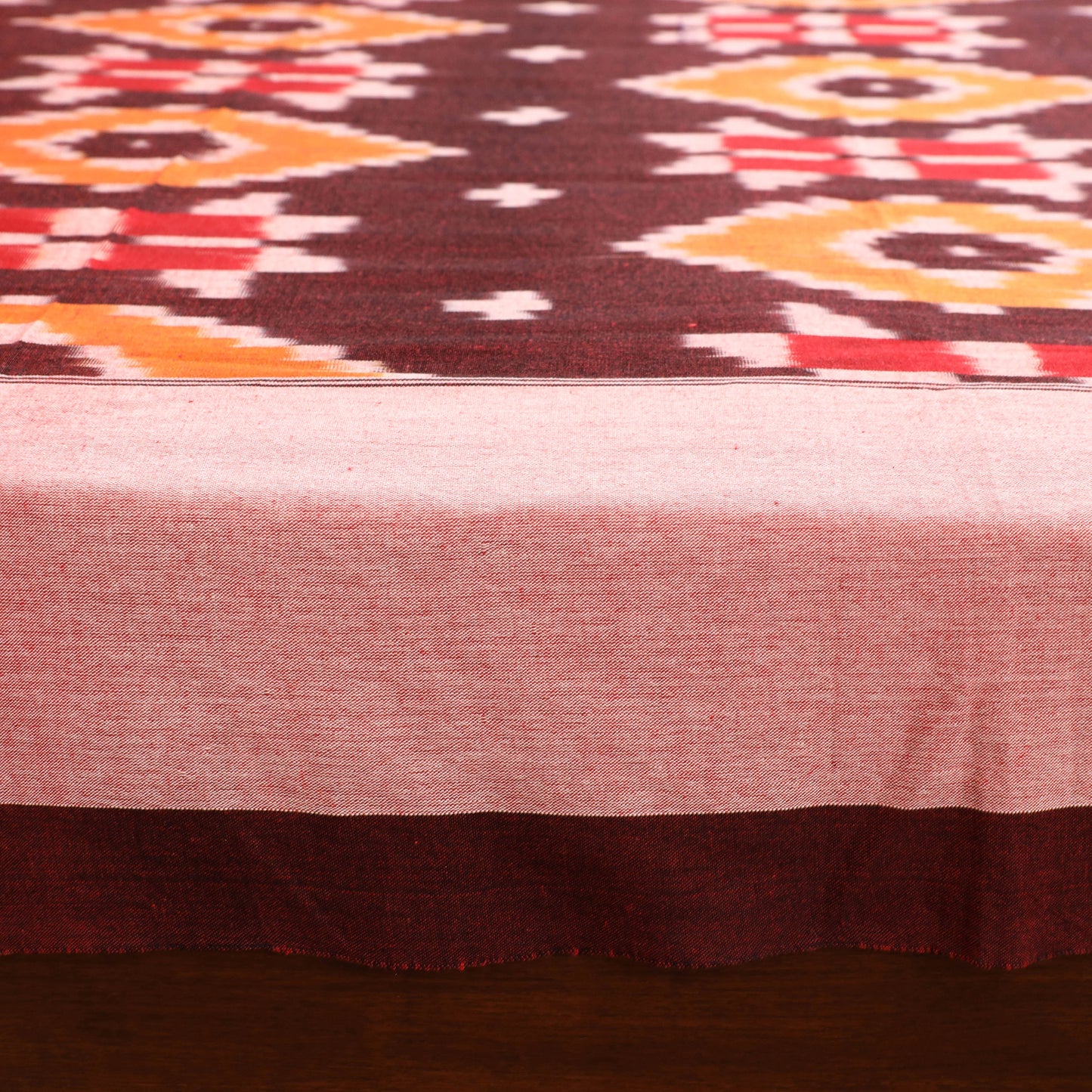 Pochampally Ikat Weave Cotton Double Bedsheet Set (108 x 90 in) 41