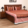 Pochampally Ikat Weave Cotton Double Bedsheet Set (108 x 90 in) 42