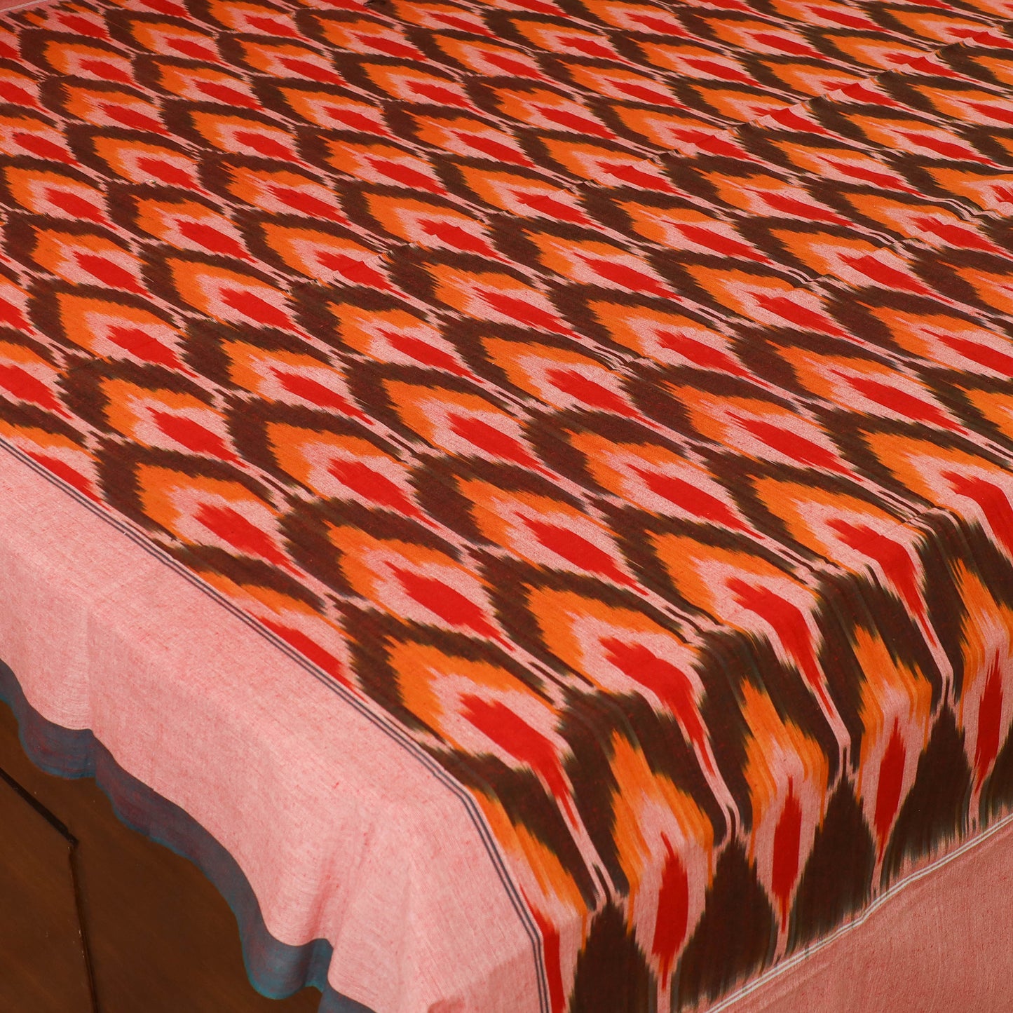 Pochampally Ikat Weave Cotton Double Bedsheet Set (108 x 90 in) 42