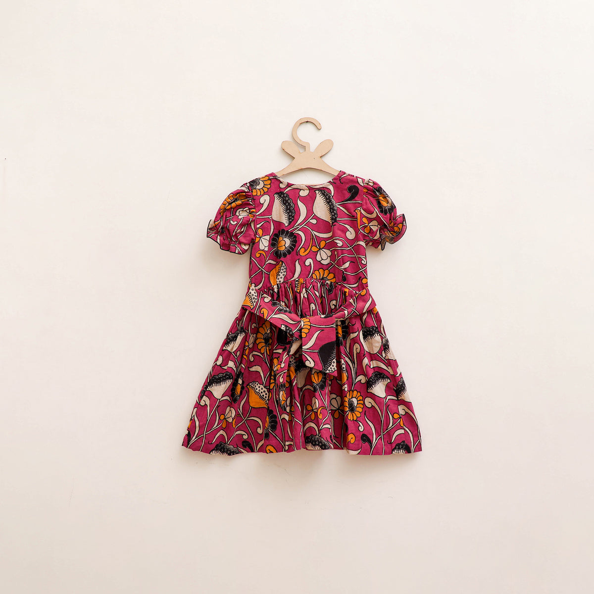 Pure Cotton Girls Frock Dress in Kalamkari Prints (3-4 Years) 29