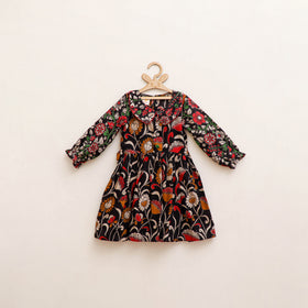 Pure Cotton Girls Frock Dress in Kalamkari Prints (3-4 Years) 30