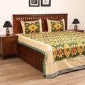 Pochampally Ikat Weave Cotton Double Bedsheet Set (108 x 90 in) 43