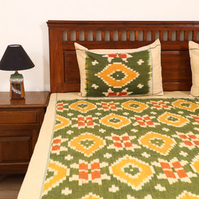 Pochampally Ikat Weave Cotton Double Bedsheet Set (108 x 90 in) 43