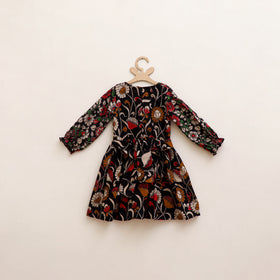 Pure Cotton Girls Frock Dress in Kalamkari Prints (3-4 Years) 30