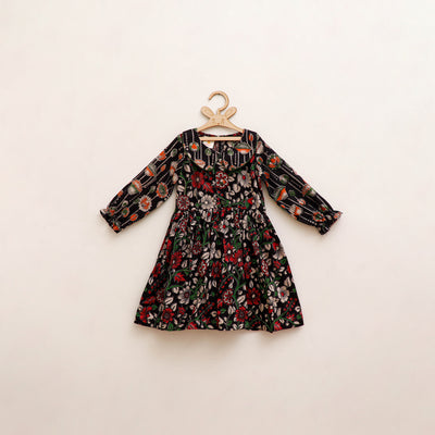 Pure Cotton Girls Frock Dress in Kalamkari Prints (3-4 Years) 31