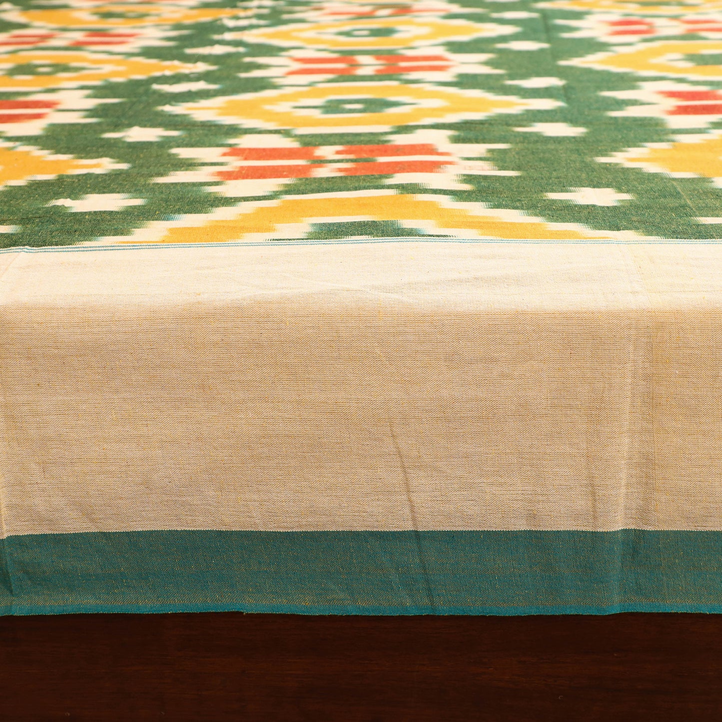 Pochampally Ikat Weave Cotton Double Bedsheet Set (108 x 90 in) 43