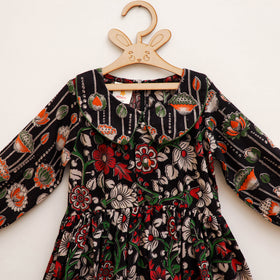 Pure Cotton Girls Frock Dress in Kalamkari Prints (3-4 Years) 31