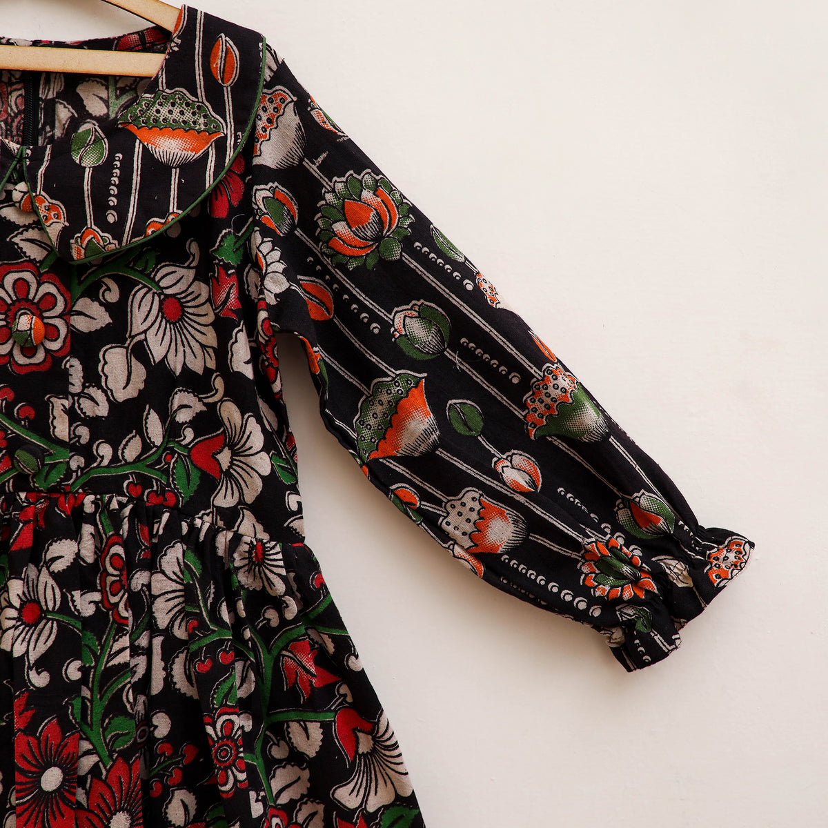 Pure Cotton Girls Frock Dress in Kalamkari Prints (3-4 Years) 31