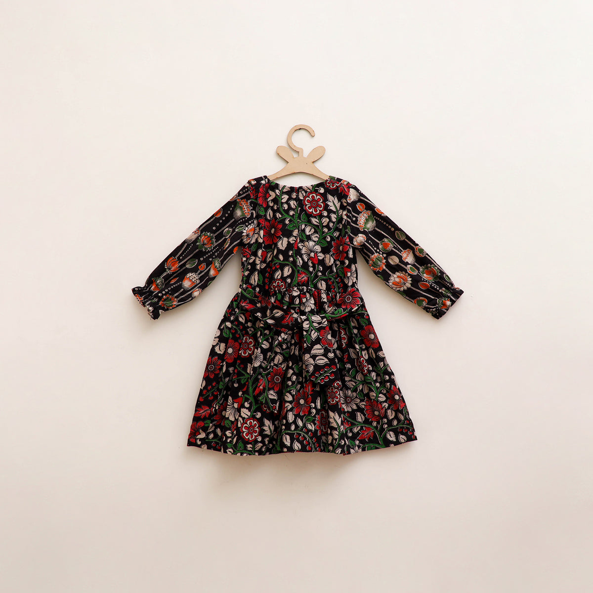 Pure Cotton Girls Frock Dress in Kalamkari Prints (3-4 Years) 31