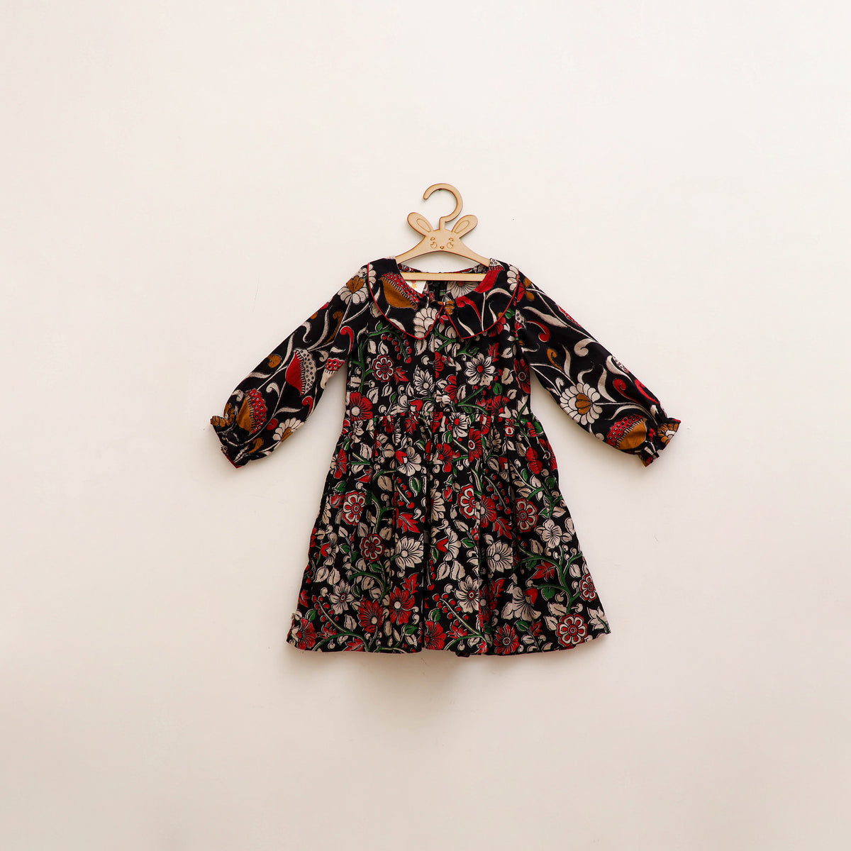 Pure Cotton Girls Frock Dress in Kalamkari Prints (3-4 Years) 32