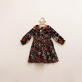 Pure Cotton Girls Frock Dress in Kalamkari Prints (3-4 Years) 32