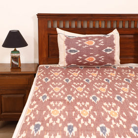Pochampally Ikat Weave Cotton Double Bedsheet Set (108 x 90 in) 44