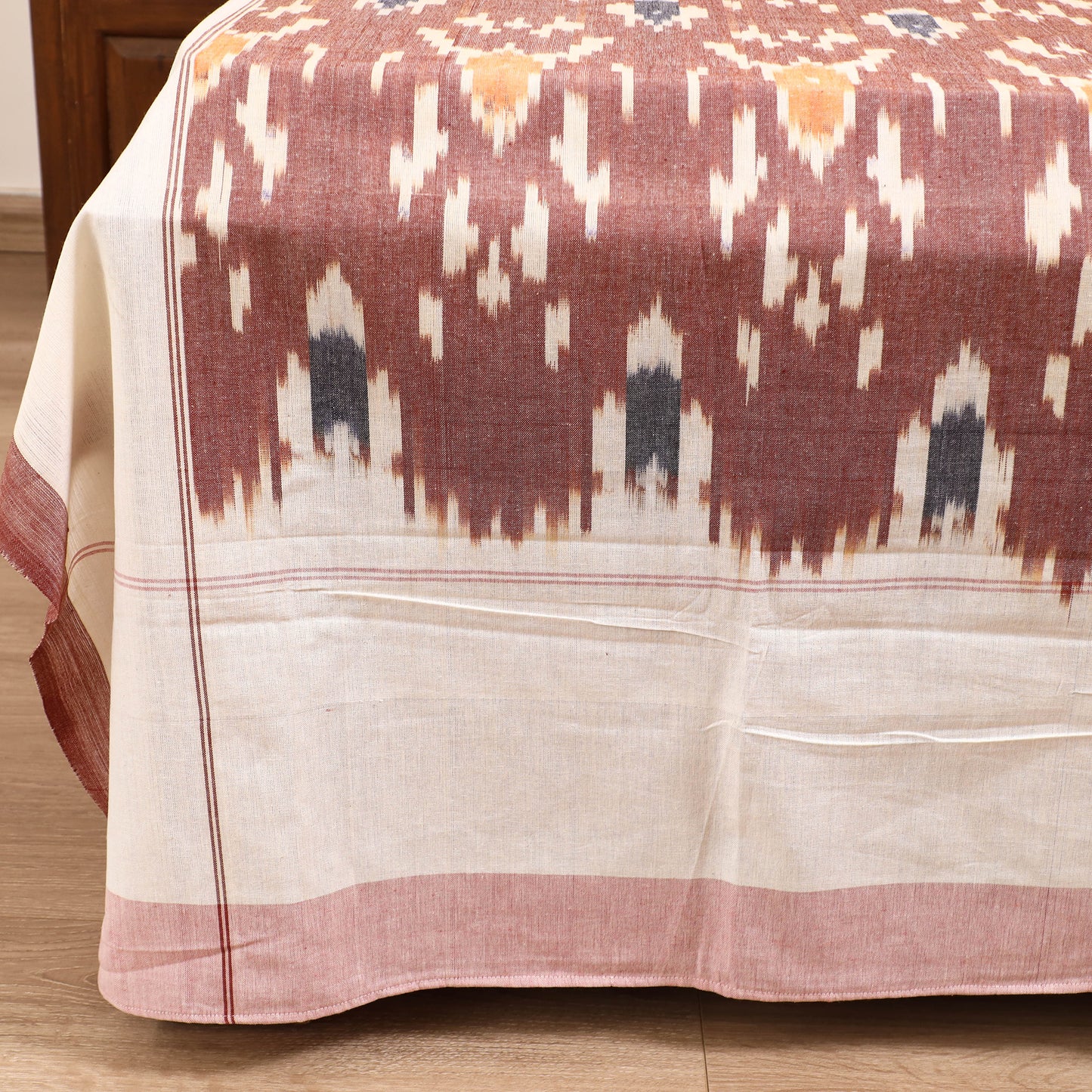 Pochampally Ikat Weave Cotton Double Bedsheet Set (108 x 90 in) 44