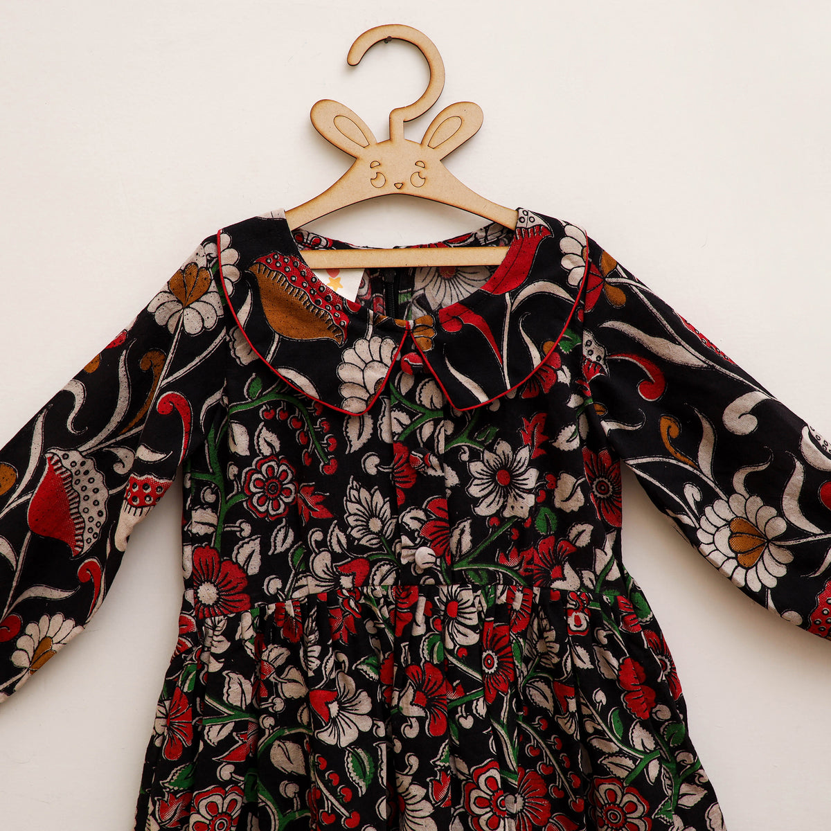 Pure Cotton Girls Frock Dress in Kalamkari Prints (3-4 Years) 32