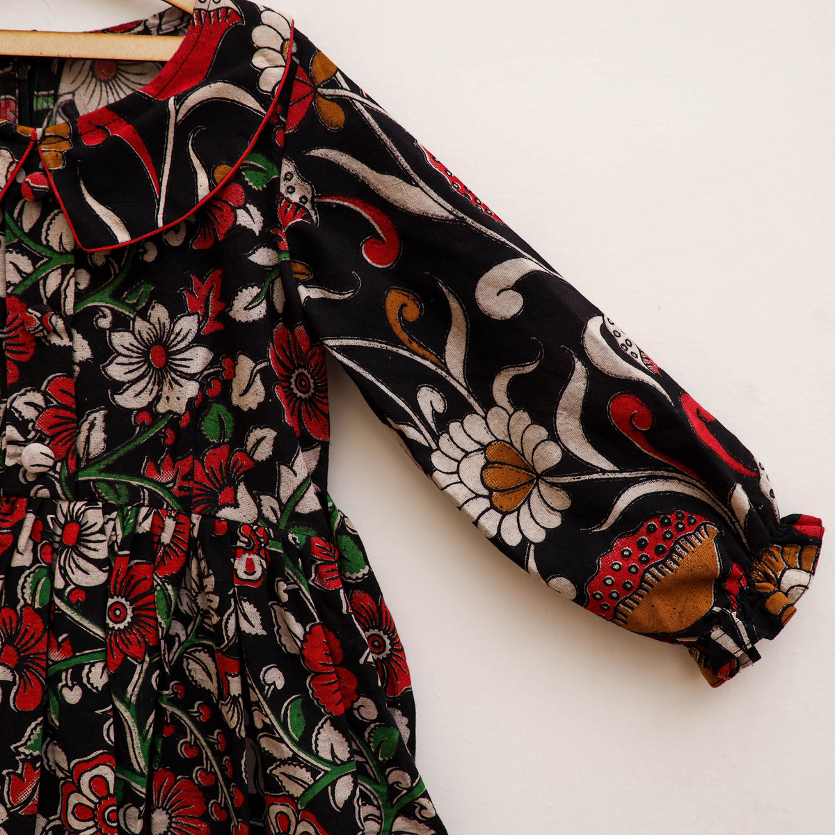 Pure Cotton Girls Frock Dress in Kalamkari Prints (3-4 Years) 32