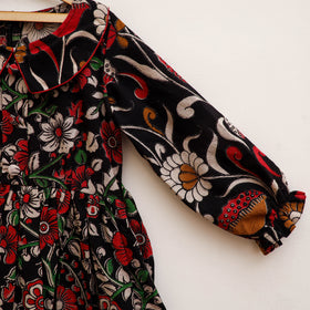 Pure Cotton Girls Frock Dress in Kalamkari Prints (3-4 Years) 32
